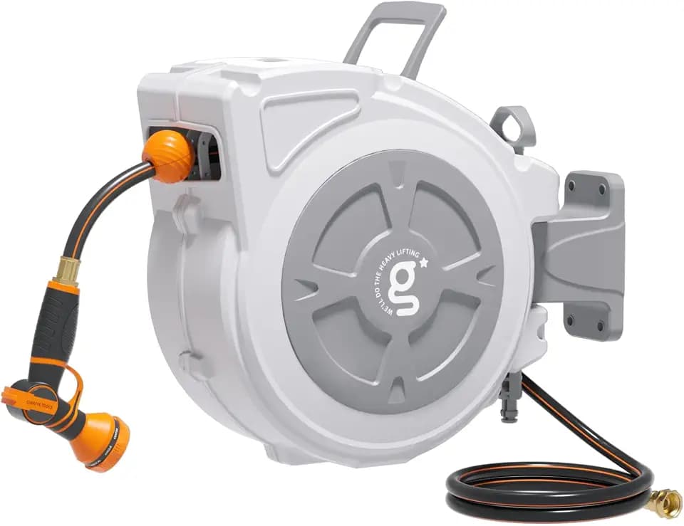 Giraffe Tools Garden Retractable Hose Reel 1/2" x 65FT,Wall Mounted