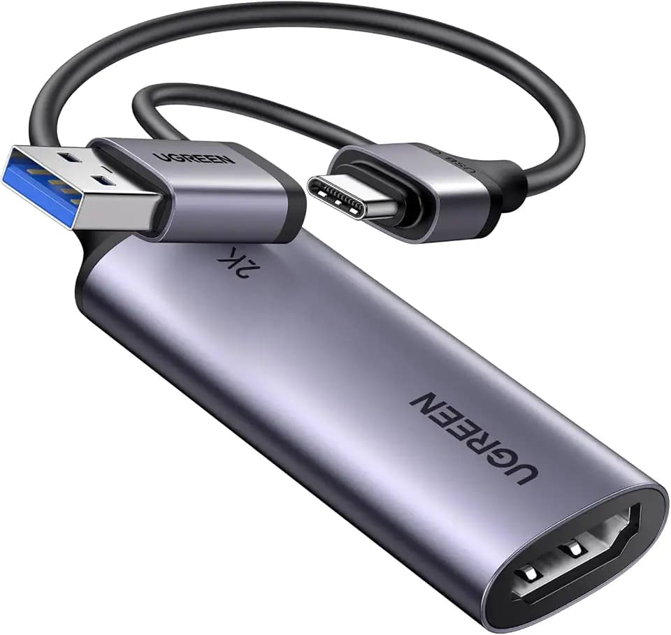 UGREEN 2K@30Hz 1080P 60FPS Video Capture Card 4K Input HDMI to USB 3.0