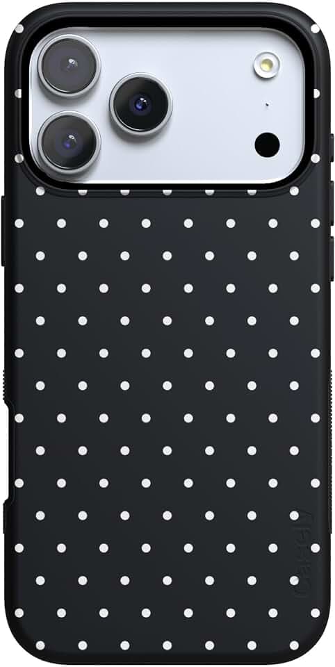 Casely iPhone 17 Pro Max Case | On the Dot | Black Polka Dot | Bold Protective Design | MagSafe Compatible Design
