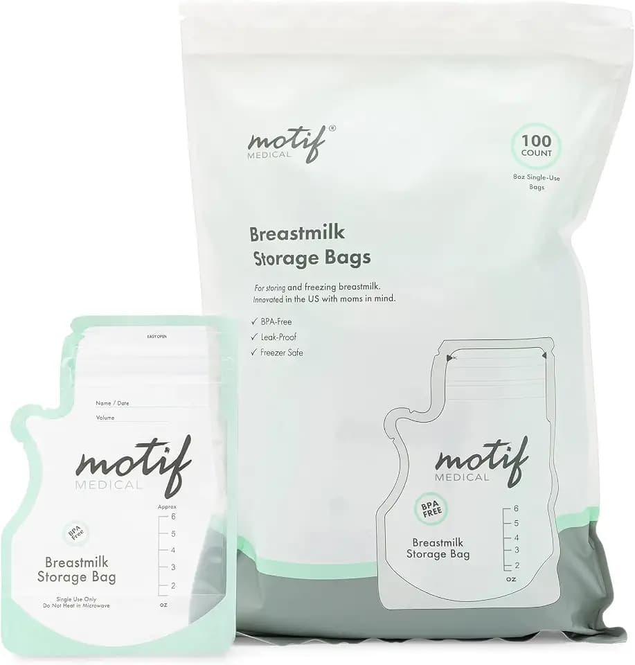 Motif Medical Breastmilk Storage Bags, 100 Count