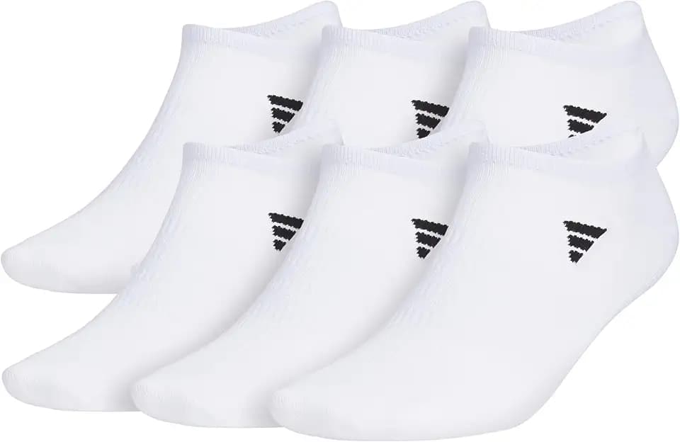 adidas Men's Superlite No Show Socks 6 Pairs