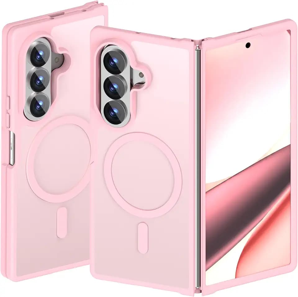 for Samsung Galaxy Z Fold 8 Ultra Case, [Fit for Magsafe], Military Grade Drop Protection, Translucent Matte Shockproof Magnetic Phone Cover for Galaxy Z Fold8 Ultra, Pink