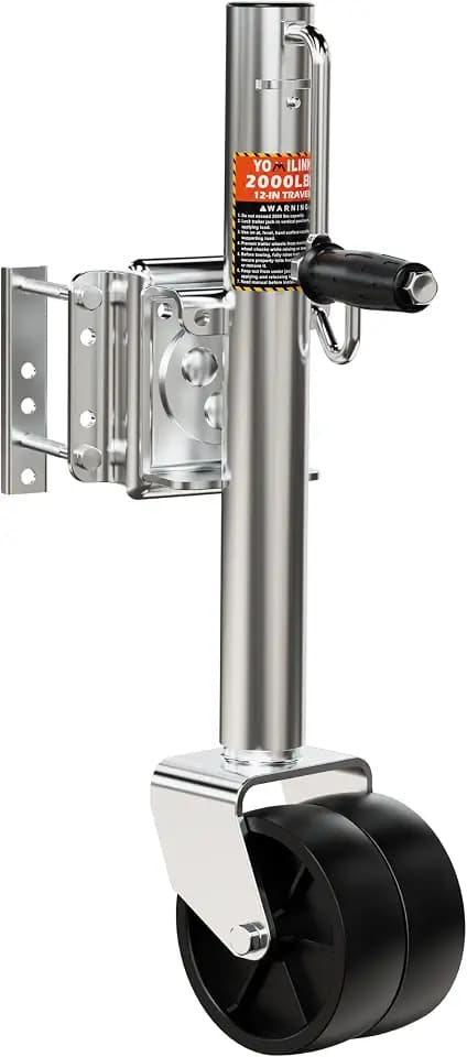 YOMILINK 2000 lbs Trailer Jack with Dual Wheel, Heavy Duty Swivel Boat Jack