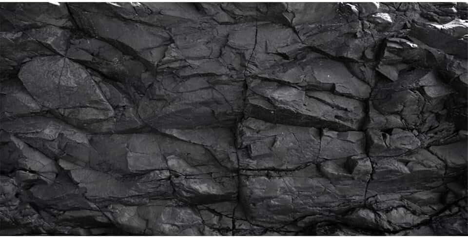 AWERT 36x18 inches Stone Aquarium Backdrop Black Rock Fish Tank Background