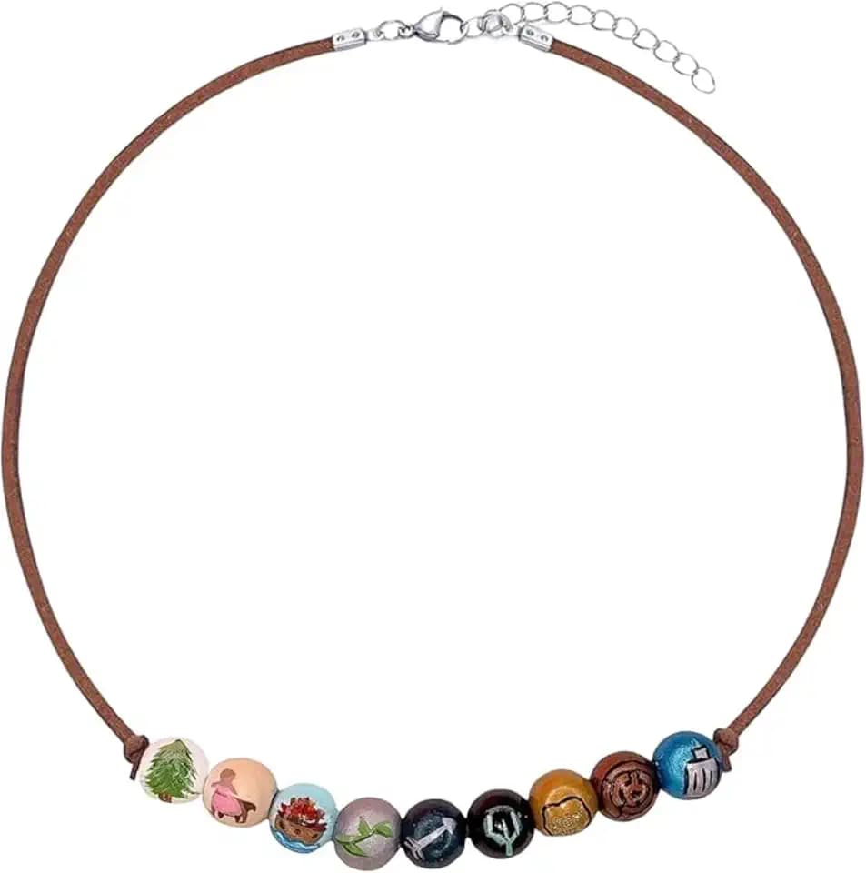 PRINCESS CUTENESS STORE Annabeth Chase Wooden Bead Camp Half Blood Percy Jackson Necklace