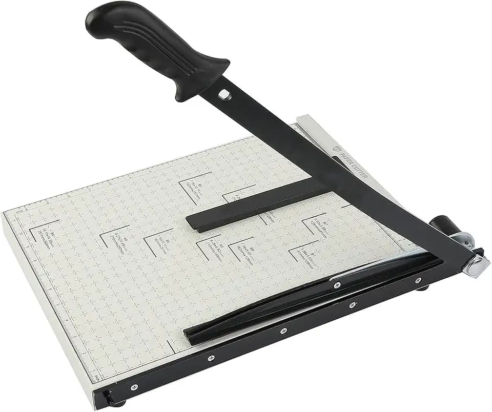 ZEQUAN B4 15" Heavy Duty Paper Cutter, Metal Base, Safety Lock, 10-Sheet