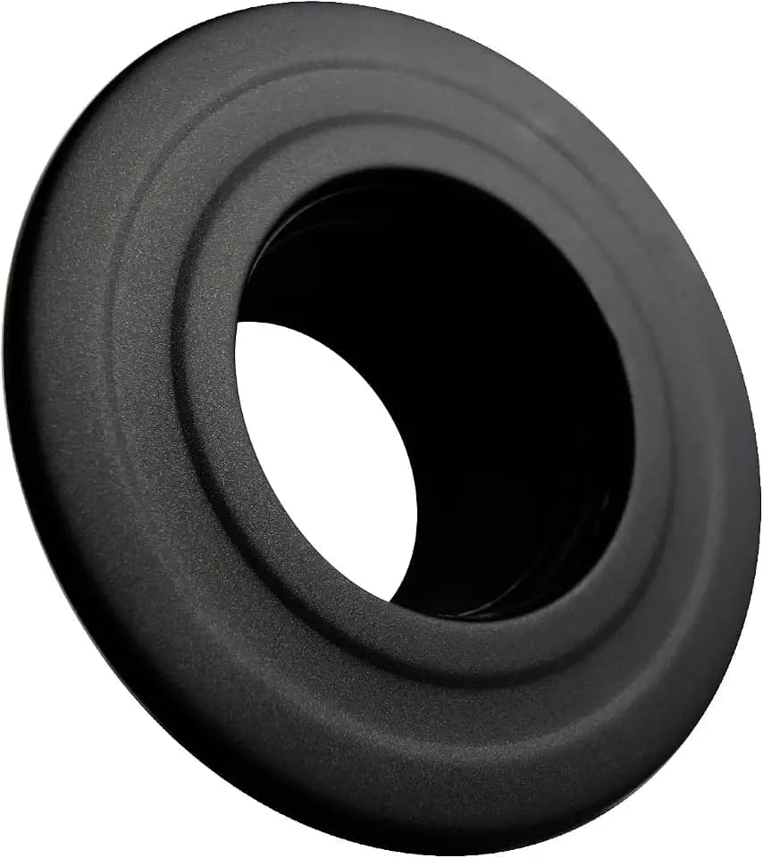 FIREFIX R80/WR Pelletofenrohr, 80 mm, schwarz, Rosette mit Wandfutter
