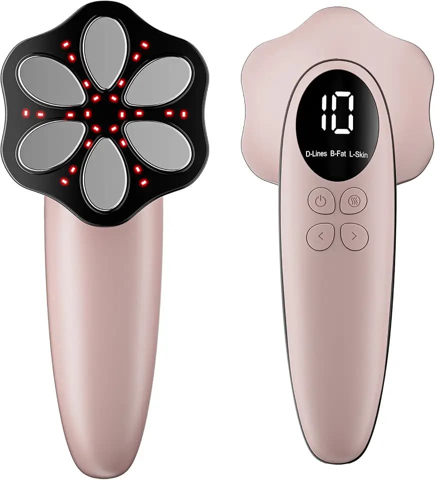 Depsoul Cellulite Massagegerät Massage Anti Cellulite Handmassagegerät, Neues Verbessertes Tragbares KöRpermassagegerät mit 6 MassageköPfen, Geeignet für Bauch, Taille, Arme, Beine, Gesäß