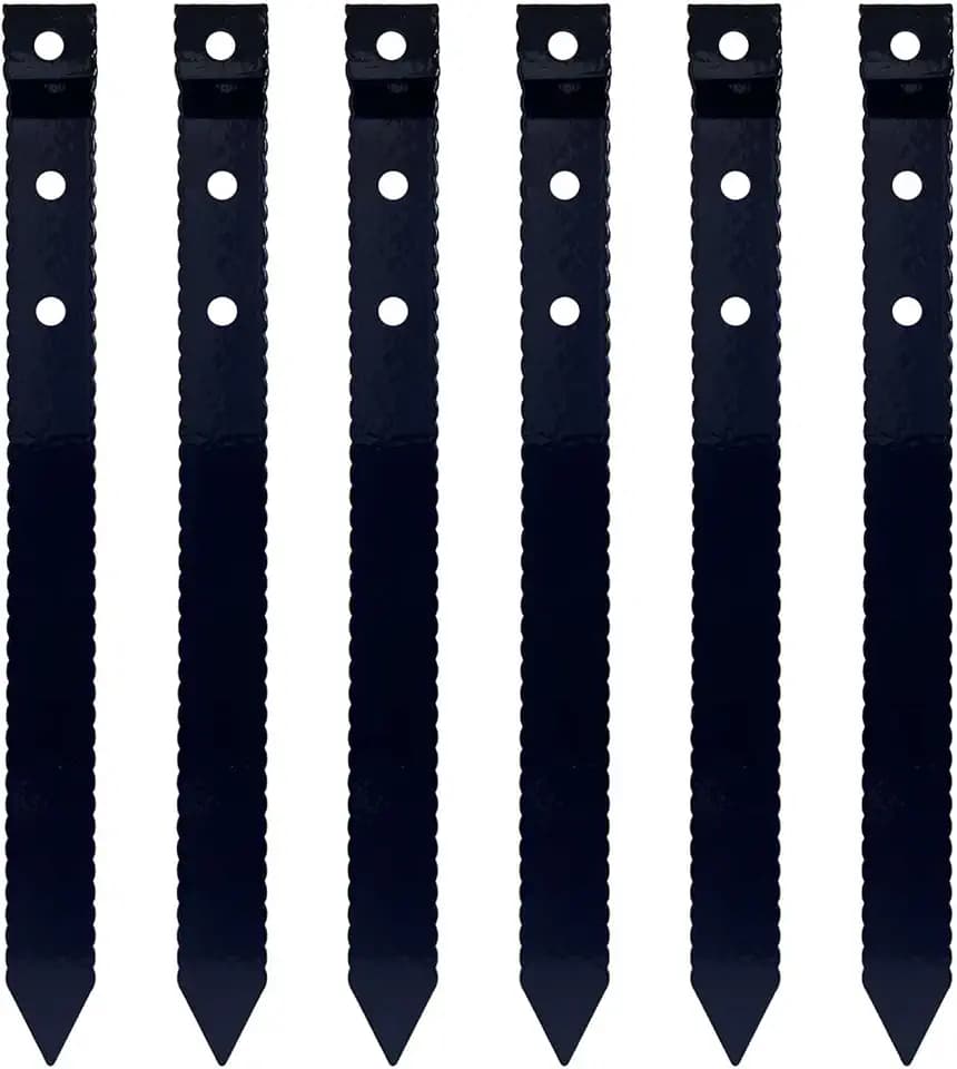 56Pcs Metal Garden Landscape Edging Stakes, Black,10 Inch Anchoring Spikes for Terrace Board, Landscape Edging Coil,Grass Barrier, Garden Liner, Bender Board