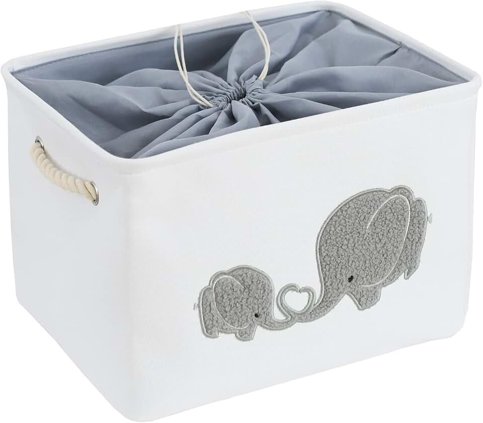Aufbewahrungskorb für Kinderzimmer, Faltbar Spielzeugkorb Großer Wäschekörbe Elefant Spielzeugbox Aufbewahrung Aufbewahrungskorb für Kinderspielzeug Wäschekorb Kinderzimmer