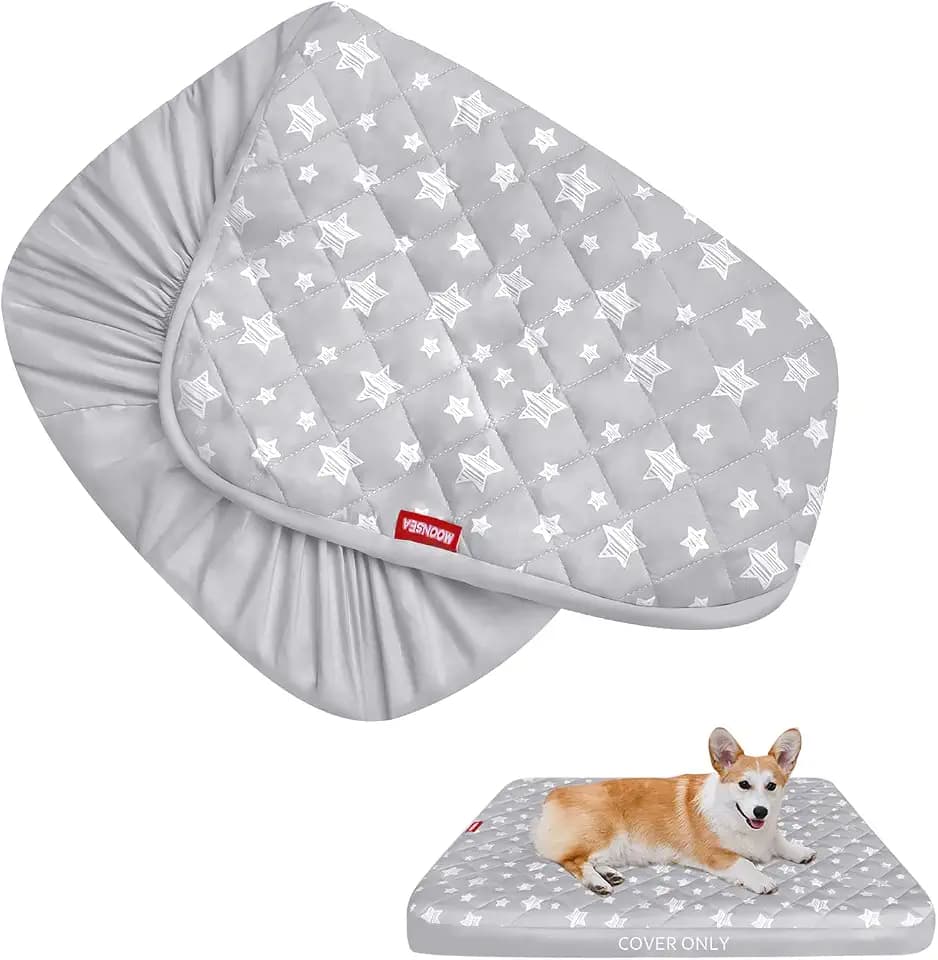 Waterproof Dog Bed Covers Replacement Lovely Grey Star Print, 30x20 Inches
