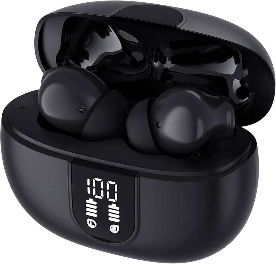 IKT AI Translation Earbuds Real Time, 164 Languages Translator and7 Translation Modes, Translation Headphones for Travel/Business/Learning-Black, Ear Buds for iPhone and Android