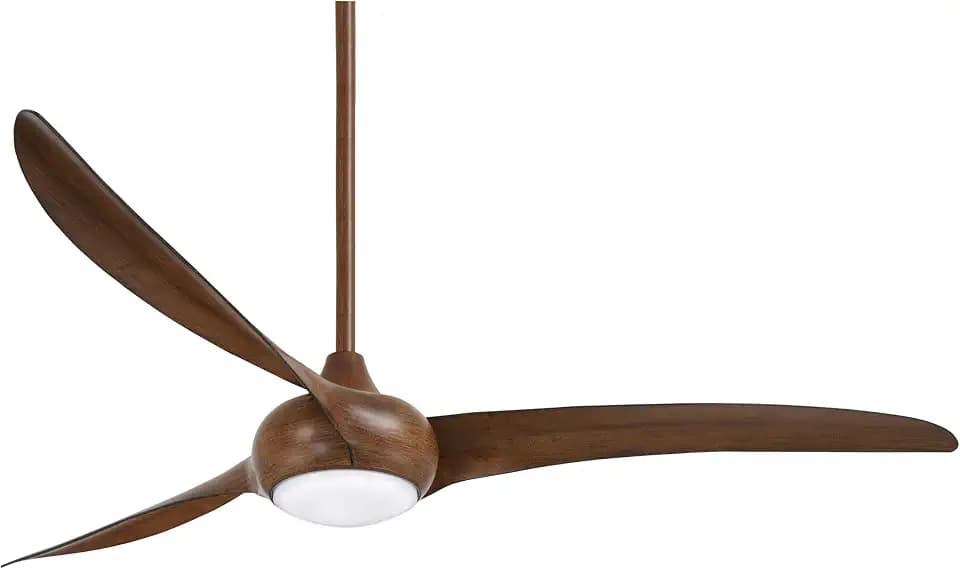 Minka-Aire F848-DK Light Wave 65" Ceiling Fan with LED Light and Remote Control in Distressed Koa Finish