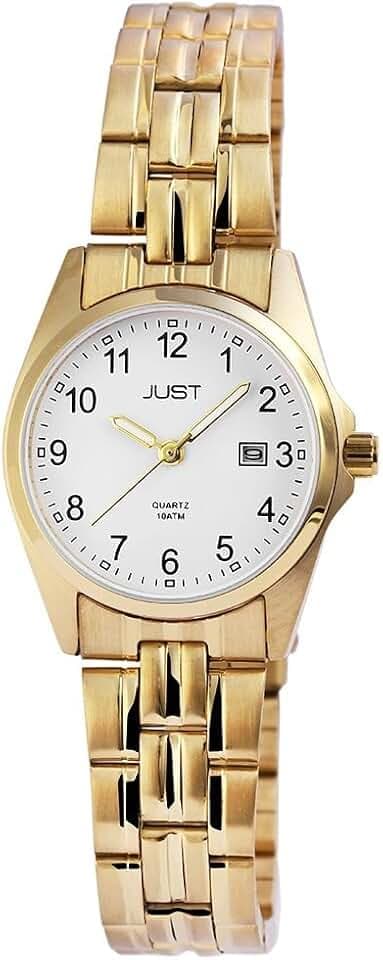 Just Esra Damen – Uhr Edelstahl Armbanduhr Datum Anzeige Analog Quarz JU10119