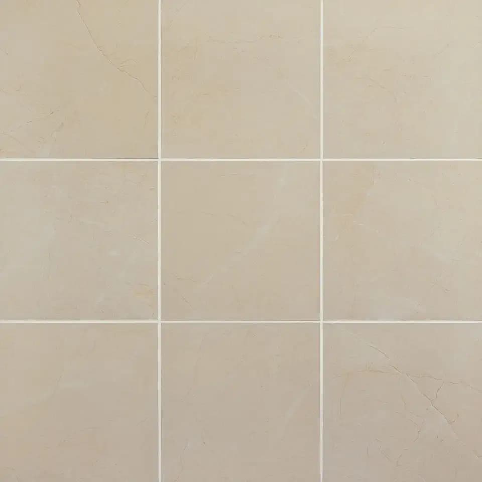 Daltile Perpetuo 12" x 12" Marble Look Porcelain Floor Tile in Matte Elegant Beige for Kitchen, Bathroom, Living Room Floors | (13 PC Per Carton) (12.22 SQFT Per Carton)