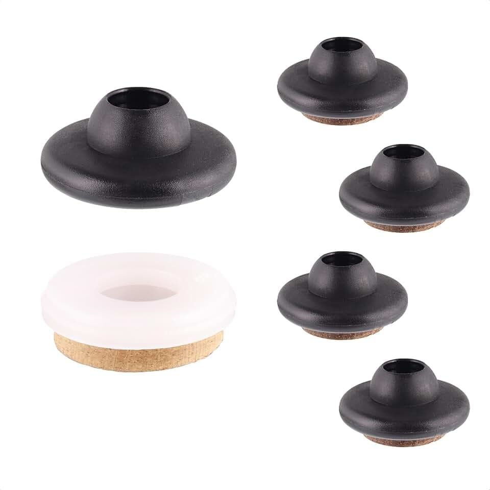 Wagner QuickClick® Filzgleiter Stuhlgleiter 4er-Set zum Aufstecken - 4X Basis + 4X Gleiteinsatz austauschbar - Spezialfaser SYNO - Ø 20 für Vitra Stühle DSR DAR DKR - Made in DE - 16780200