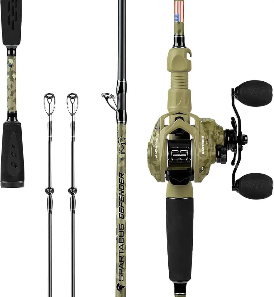 KastKing Spartacus Defender Twin-Tip Fishing Rod and Reel Combo