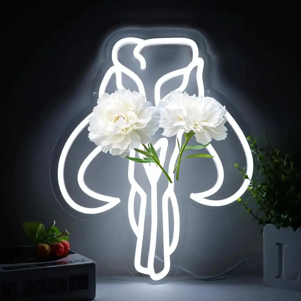 Space Skull Neon Sign USB Wall Decor for Gaming Room Man Cave