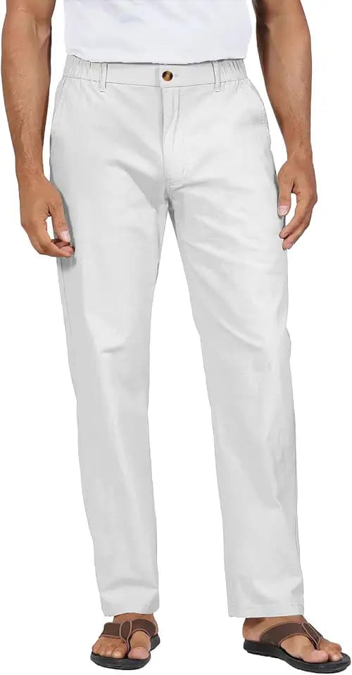YAOHUOLE Leichte Sommerhose Herren Herren-Hosen Leinenhose Lang Hosen