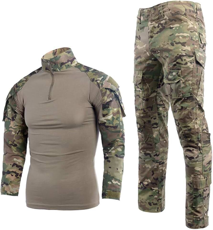 YUSHOW Airsoft Tarnanzug Herren Militär Combat Shirt Taktische Hose Jagd
