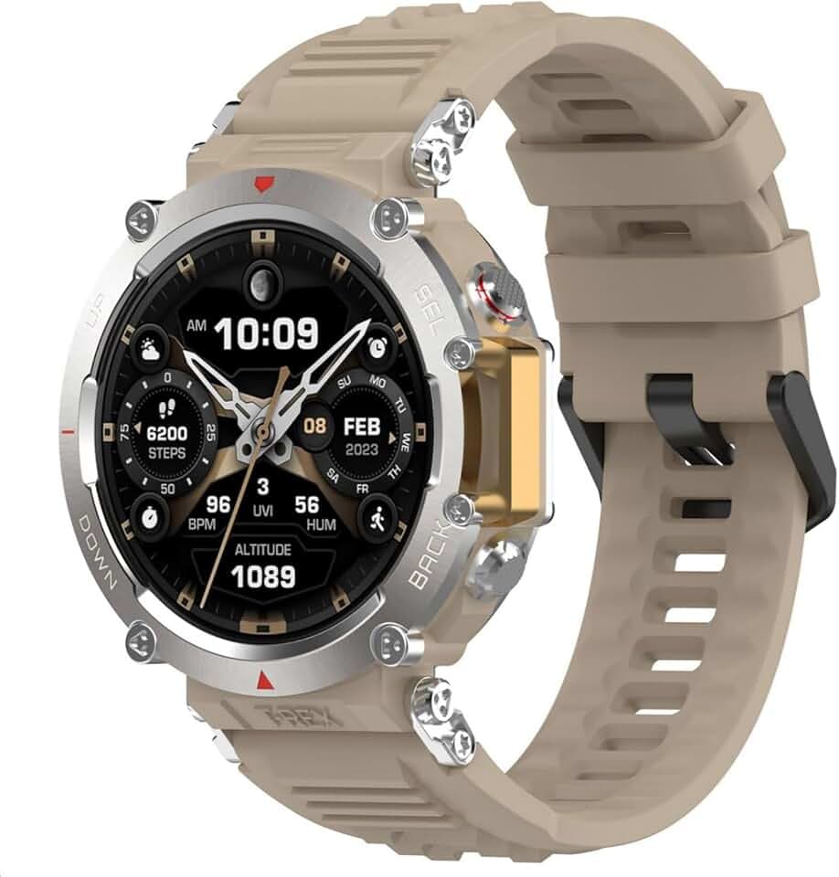 GIOPUEY Armband Kompatibel mit Amazfit T-Rex Ultra, Weiches Silikon Armband [Verschleißfest] [Atmungsaktiv] Ersatzarmband - Yellow