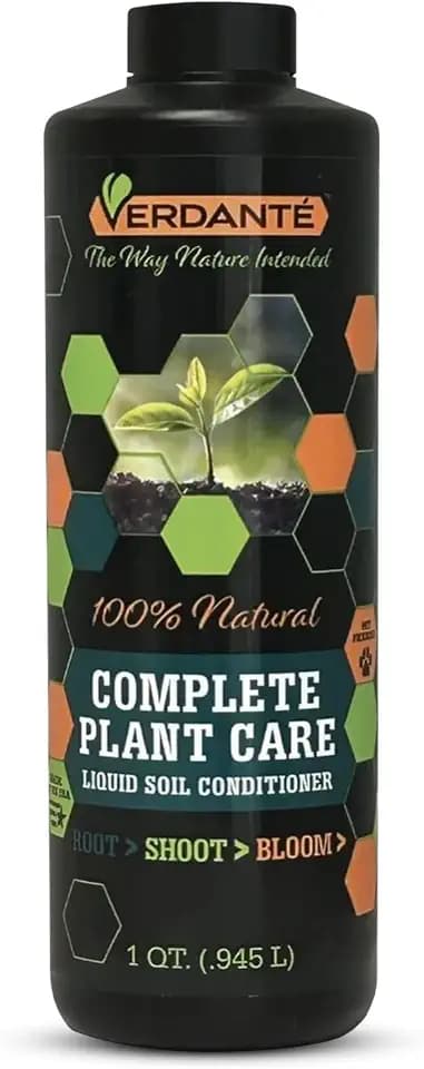 Verdante Complete Plant Care Liquid Soil Conditioner, Soil Revitalizer & Soil Activator, OMRI Listed Natural Fermented Formula for Lawns, Gardens, Raised Beds & Indoor Plants, 1 Quart