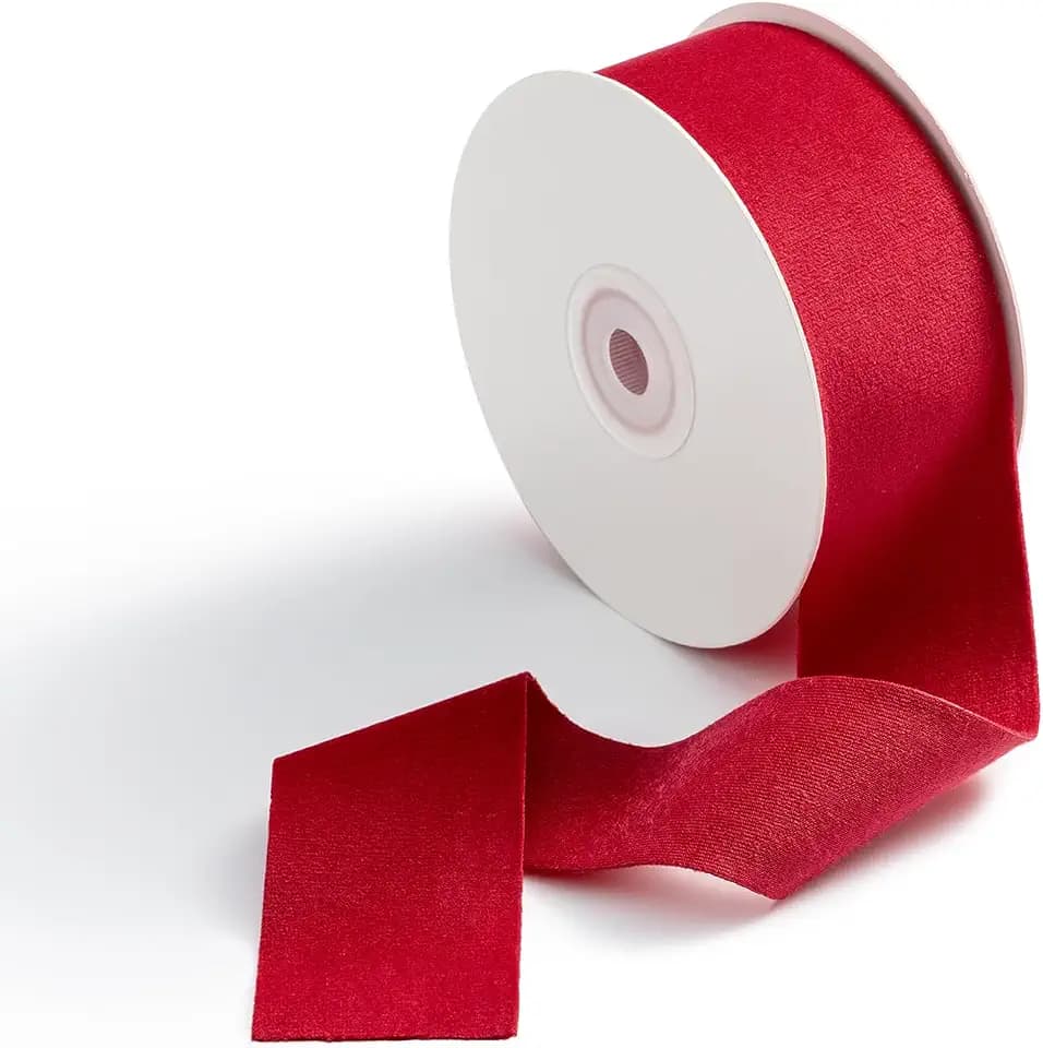 CHUQING Samtband Geschenkband Samt Schleifenband Samtschleife Rot