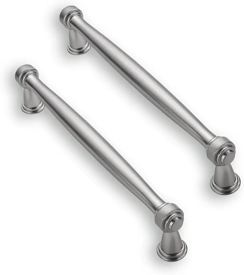 Solid Heavy-Duty 10 Pack 5 Inch Hole Center Brushed Satin Nickel Cabinet pulls is Suitable for Kitchens cabinets vanities Bathroom cabinets