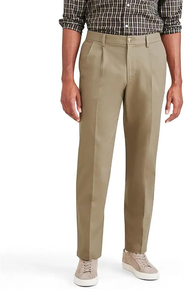 DOCKERS® Men's Signature Khaki Classic Fit Iron Free with Stain Defender® Pants - Pleated (Regular and Big & Tall)