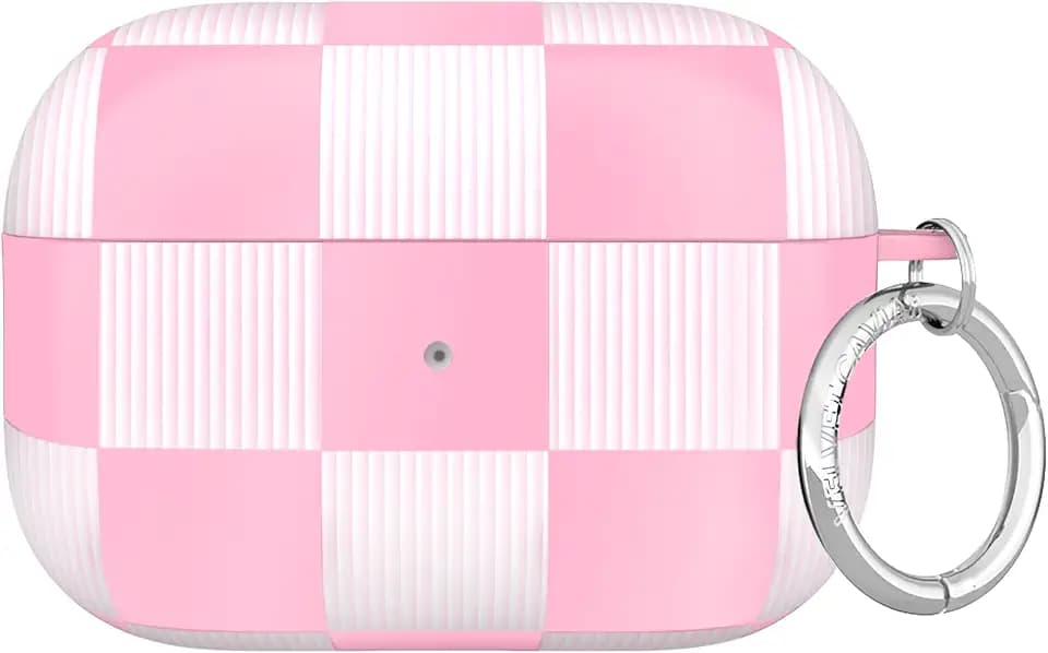 VELVET CAVIAR for AirPods Pro 3 Case Cover - Cute Protective Hard Cases with Keychain Compatible with AirPods Pro 3 - Pink Checkered