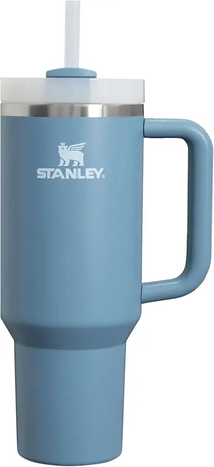 STANLEY 1913 Quencher H2.0 Flowstate Trinkflasche Mit Strohhalm 1.2L - Thermobecher Kühlt 11 Stunden - 48 Stunden Eisgekühlt - Spülmaschinenfest - Thermosflasche BPA Frei - Edelstahl - Indigo