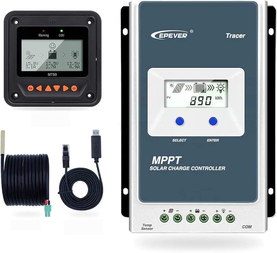 EPEVER MPPT Solar Ladegerät Tracer AN Serie 10A / 20A / 30A / 40A mit 12V / 24V DC Automatische Identifizierung Systemspannung(30A+MT50+RTS+RS485)