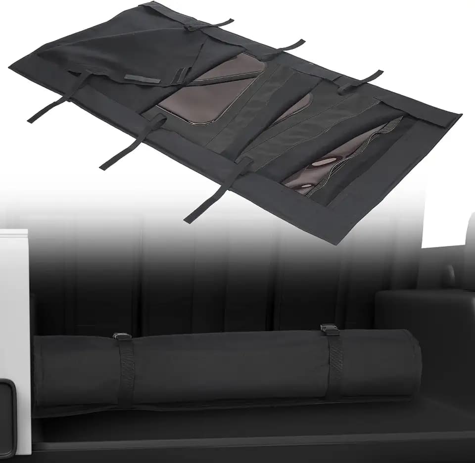 JOYTUTUS Soft Top Window Storage Bag Compatible with Wrangler TJ JL, Soft Top Window Storage Bag Roll for Wrangler Accessories 1976-2006 CJ YJ TJ & 2018-2026 JL Waterproof and Wear-Resistant