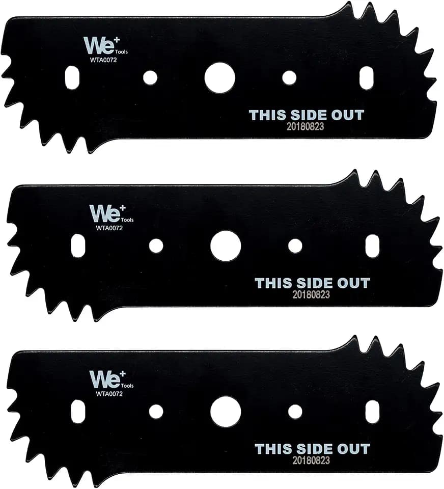 3-Pack High Carbon Steel Replacement Edger Blades | 4.8 Star Rated for Long Lasting Sharpness | Fits Worx WG896 WG895, Craftsman, WA0034, 50018386, DeWalt DCED400