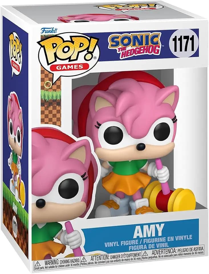 Funko Pop! Games: Sonic The Hedgehog - Amy Rose - 1/6 Quote Für Seltene Chase-Variante - Vinyl-Sammelfigur - Geschenkidee - Offizielle Handelswaren - Spielzeug Für Kinder und Erwachsene