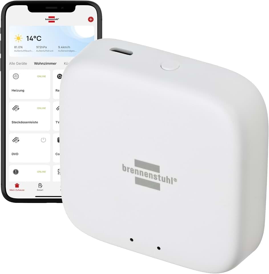 Brennenstuhl Connect Zigbee Gateway GWY CZ 01, Smart Home