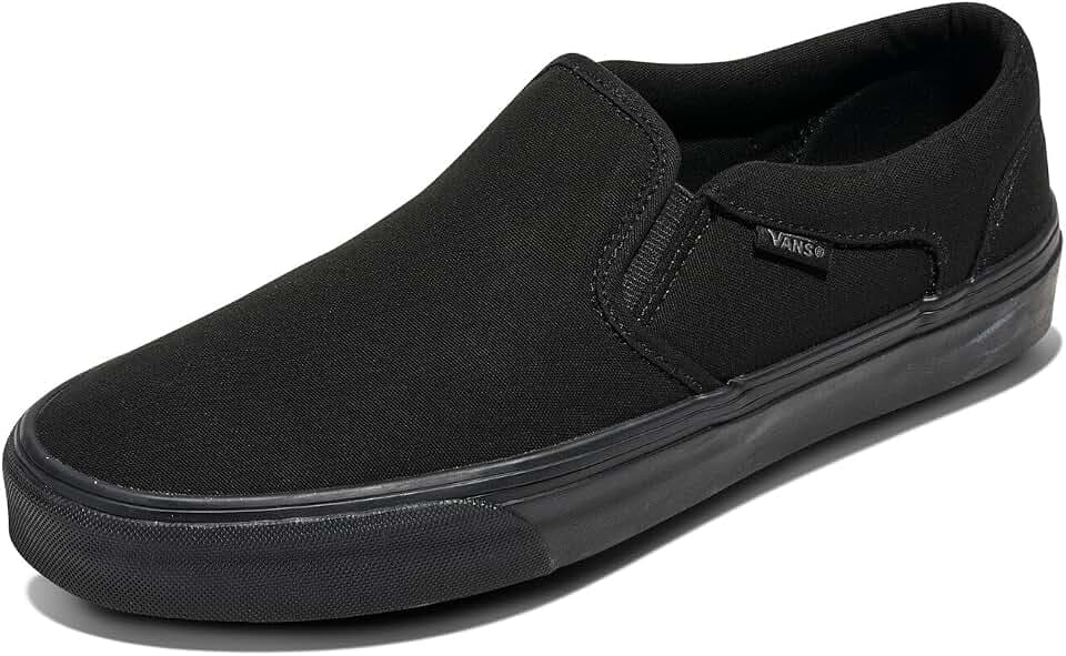 Vans Men's Asher Slip-on Shoe - Comfortable Sneakers for Walking, Fashion & Everyday Wear