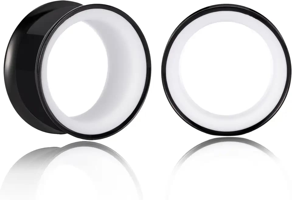 Ear Gauges 2G(6mm)-1"(25mm) Hollow 316L Stainless Steel Double Flared Ear Plugs Tunnels Stretcher Body Piercing Earring Jewelry for Women Men