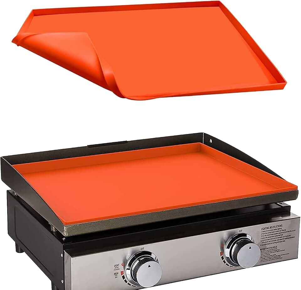 22" Silicone Griddle Mat for Blackstone 22 Inch Grill, Heavy Duty Food Grade Silicone Griddle Cover, Protect Your Grill from Dirt & Rust All Year Round