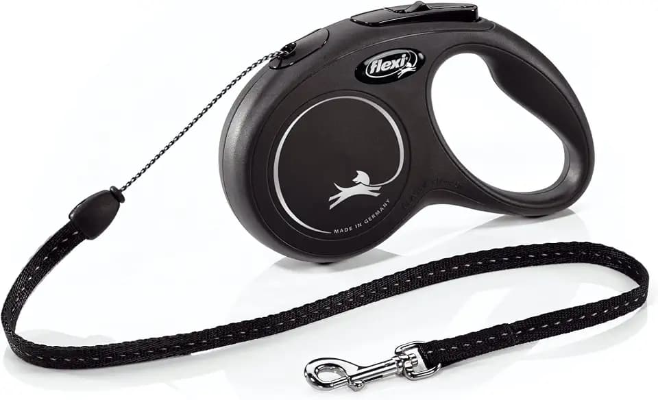FLEXI® Classic Cord Retractable Dog Leash, Small, 16 ft - Black