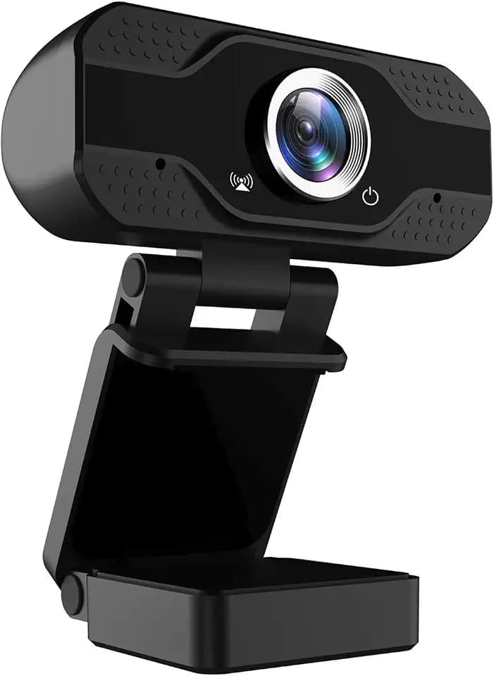 1080P Webcam with Microphone, Full HD Web Camera Desktop and Laptop, Streaming Computer Camera for Windows Mac PC,120 Degrees Wide-Angle 30fps Built-in Mic for Video Calling Conferencing Gaming