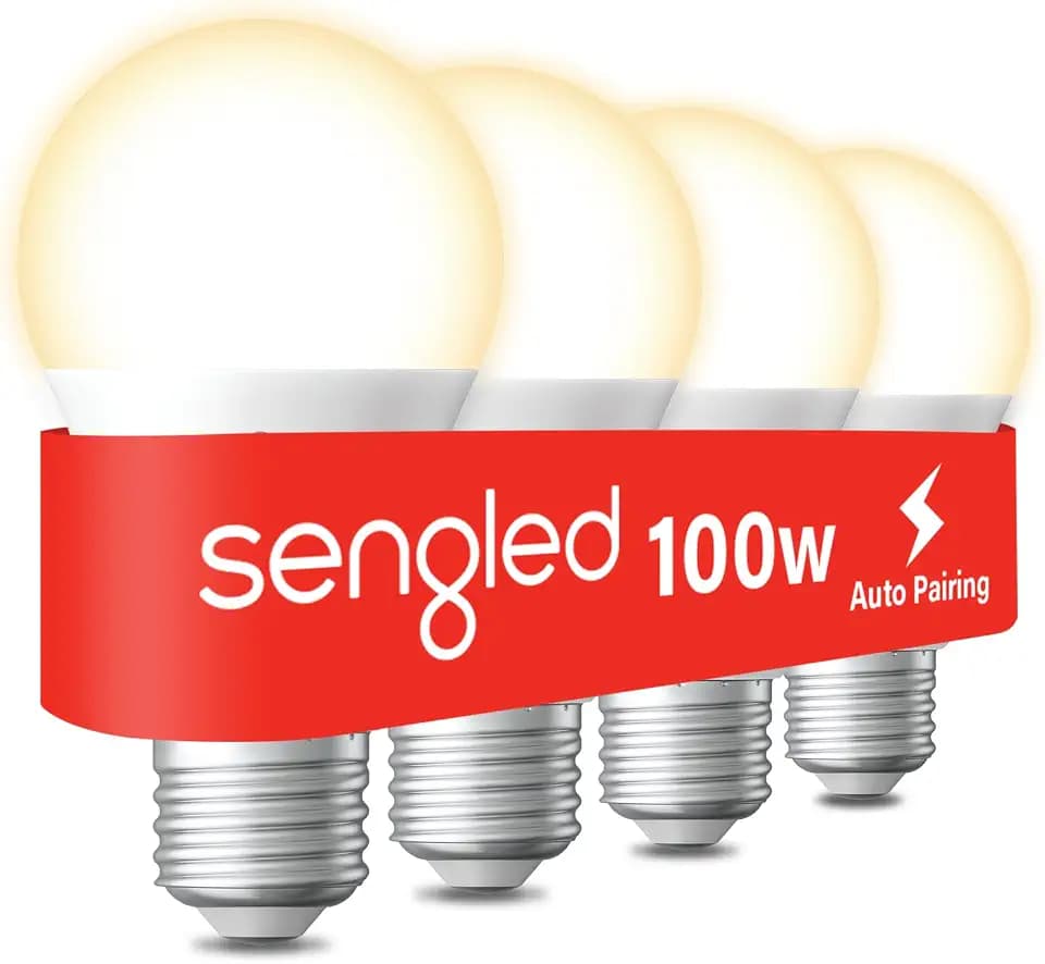 Sengled Alexa Smart Light Bulbs 100W, Soft White A19 2700K Dimmable, 4 Pack