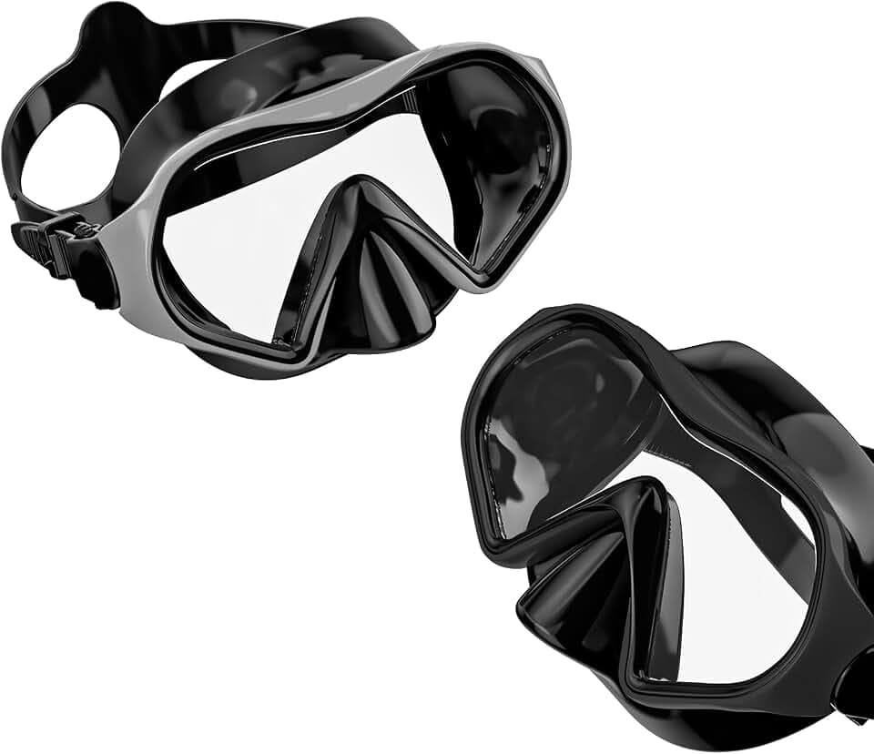 Aegend Snorkel Mask Adults 180° Panoramic Anti-Fog Leak-Proof Diving Goggles Swimming Gear
