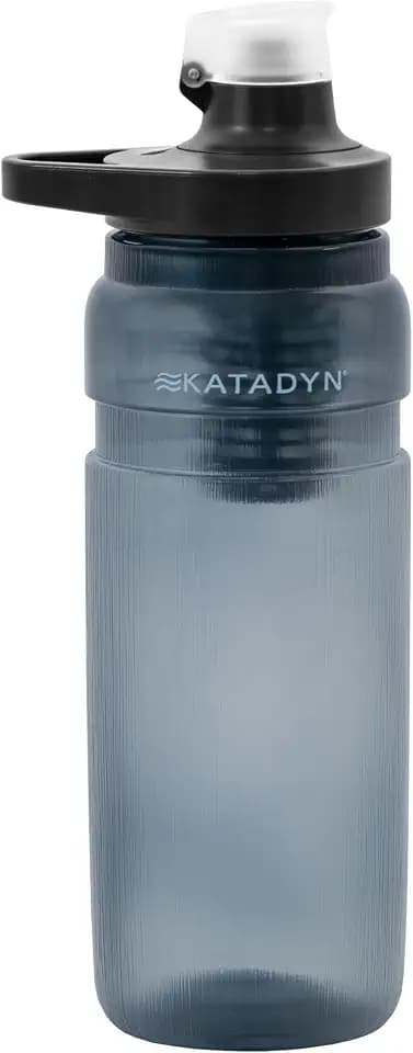 Katadyn BeFree AC Bottle 0.7L Smoke Outdoor Trinkflasche mit 2-fach Wasserfilter ultraleicht | Hohlfaser und Aktivkohle | Fahrrad Camping Wandern Trekking Reisen | BPA-frei (Smoke)