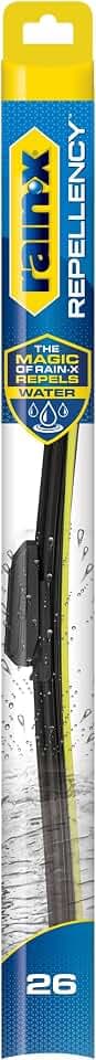 Rain-X 810326 Repellency Water Repellent Wiper Blades, 26" Windshield Wiper, All Weather Streak-Free for Enhanced Visibility w/Water Repellency Formula [Amazon Exclusive]