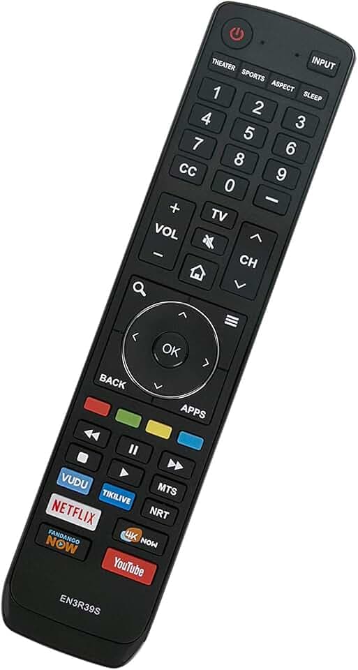 EN3R39S Remote Control Replacement for Sharp Smart TV