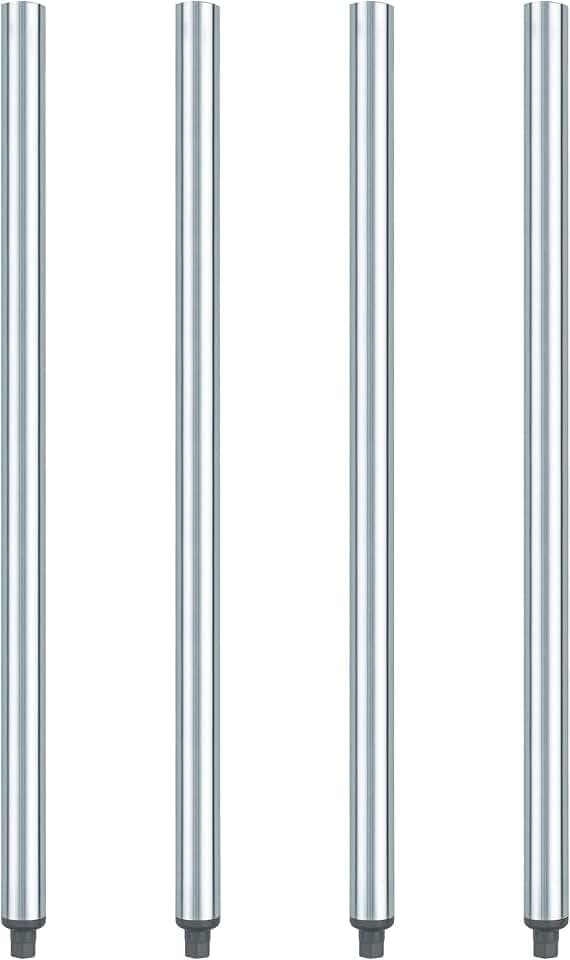 DuraSteel Galvanized Legs for Work Table - 33.5 inch Replacement Galvanized Legs - Fits Commercial Food Prep Stainless Steel Utility Table or Maple Wood Worktable, Silver