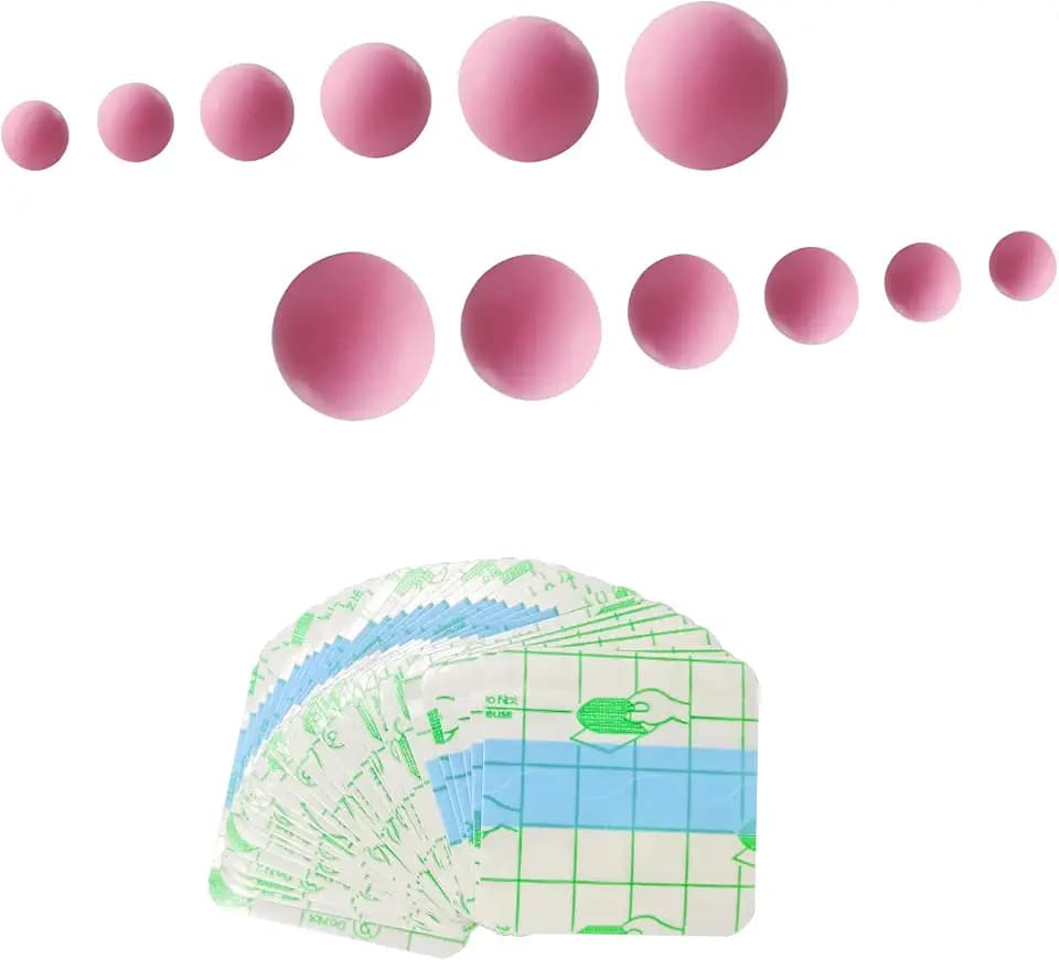 12 x kugelförmiger Bauchnabel-Plug aus Silikon für Fettabsaugung, Pink, M