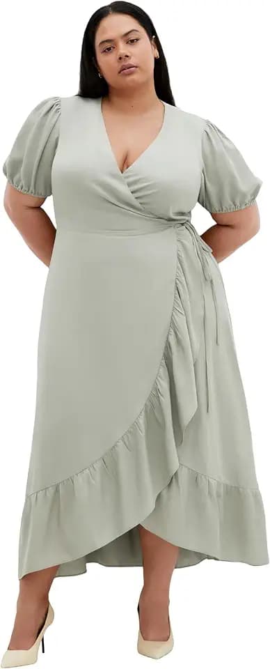City Chic Women's Plus Size Dress - Sarina Wrap Midi