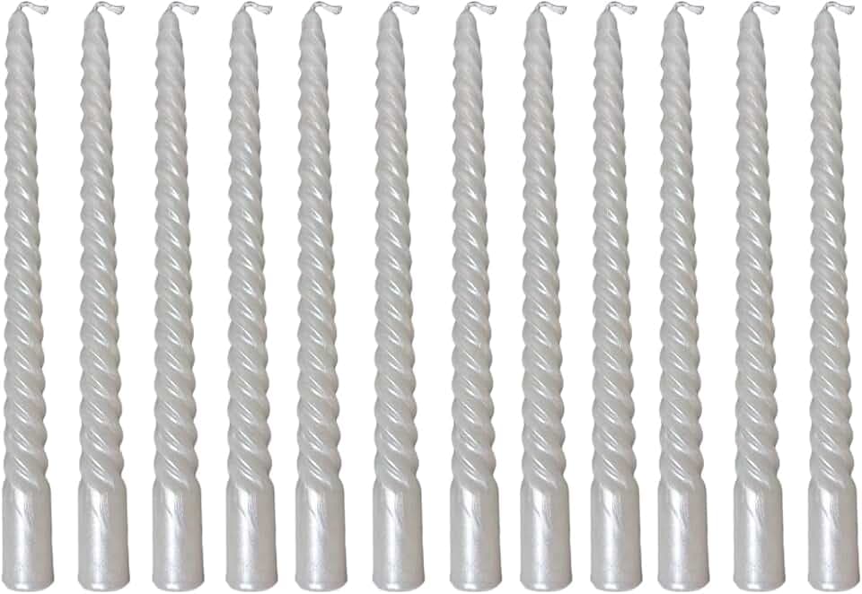 kerzen 12 stabkerzen weiß,pyramidenkerzen,hochzeitskerze